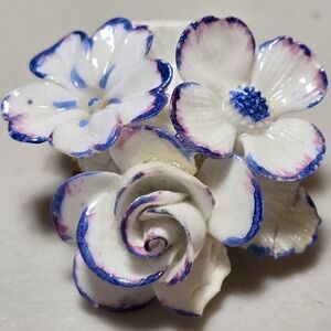 Vtg 70s Staffordshire Cara China Floral Pin 18 Pre Owned